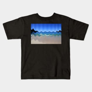 Distorted Tasmanian Landscape Kids T-Shirt